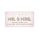 Search for gold glitter look return address labels Pink