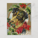 Search for retro dachshund postcards Merry christmas