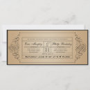 Search for vintage ticket wedding invitations Old