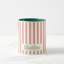 Search for green and red striped mugs Minimalist