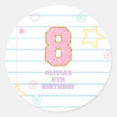Search for 8th birthday stickers Pink