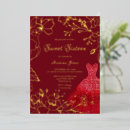 Search for red gold sweet 16 invitations Burgundy
