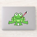Search for funny cartoon frogs stickers Amphibian