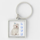 Search for maltese dog key rings White