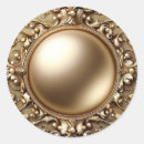 Search for round blank stickers Gold foil