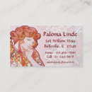 Search for art nouveau business cards Feminine