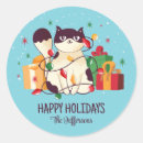 Search for happy kitty stickers Merry christmas