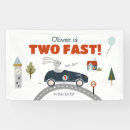 Search for cars birthday banners Two fast