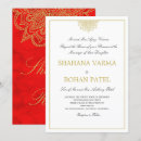 Search for indian style wedding invitations Red