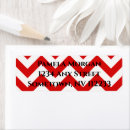 Search for red chevron return address labels Modern