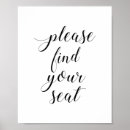 Search for please find your seat signs Minimalist