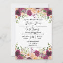 Search for peach flower wedding invitations Burgundy