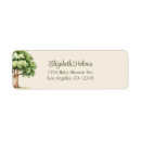 Search for oak return address labels Watercolor