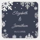 Search for snowflake wedding stickers Navy blue