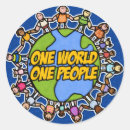Search for peace and unity stickers Earth