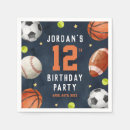 Search for sports napkins Birthday