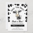 Search for cow print party invitations Barnyard