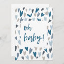 Search for heart baby boy shower invitations Blue