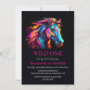 Search for wild horses invitations Modern