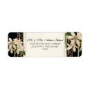 Search for floral swirl return address labels Black