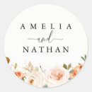 Search for watercolor flowers wedding stickers Botanical
