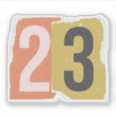 Search for number three stickers Typography