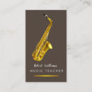 Search for jazz business cards Saxophone