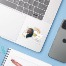 Search for joyful design stickers Afro unicorn