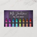 Search for crayon business cards Rainbow