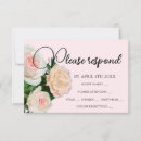 Search for white roses rsvp cards Pink