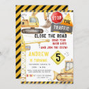 Search for bulldozer birthday invitations Dump truck
