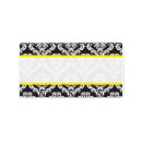 Search for black white yellow return address labels Elegant