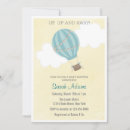 Search for hot air balloon baby boy shower invitations Up and away
