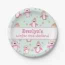 Search for girl first birthday paper plates Whimsical