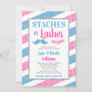 Search for lashes or staches invitations Blue