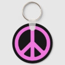 Search for pink peace sign key rings Symbol