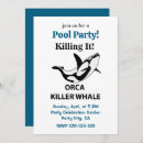 Search for funny pool party invitations Whale