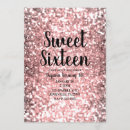 Search for rose gold glitter invitations Silver