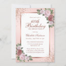 Search for confetti 60th birthday invitations Rose gold