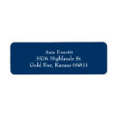 Search for navy and white return address labels Plain