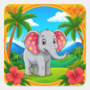 Search for cartoon elephant stickers Colourful
