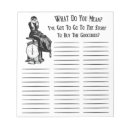 Search for funny notepads Grocery list