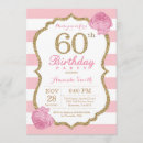Search for pink and gold 60th birthday invitations Adult birthday party