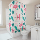 Search for pink flamingo shower curtains Summer