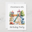 Search for playground party invitations Watercolor