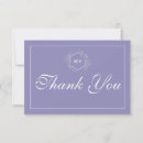 Search for monogram thank you cards Lavender