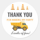Search for toddler birthday stickers Dump truck