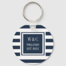 Search for blue and white stripes key rings Monogrammed