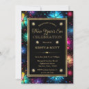 Search for black gold new years eve invitations Fireworks
