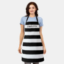 Search for stripped aprons Black and white